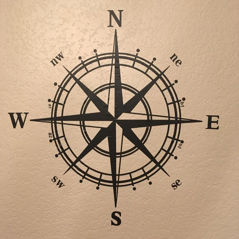 BooDecal Navigation Compass Ocean Wall Decals Stickers Decorations for Living Room Bedroom 20 inches x 20 inches - Image 2